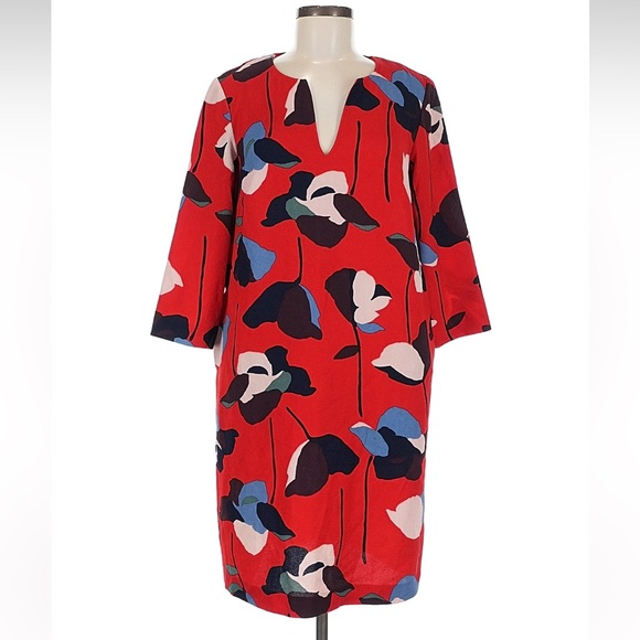 Boden Red and Pink Floral Dress Size 6 - Picture 5 of 10